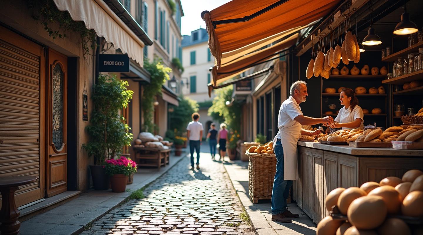 Rue commerçante, artisans et boutiques indépendantes de quartier